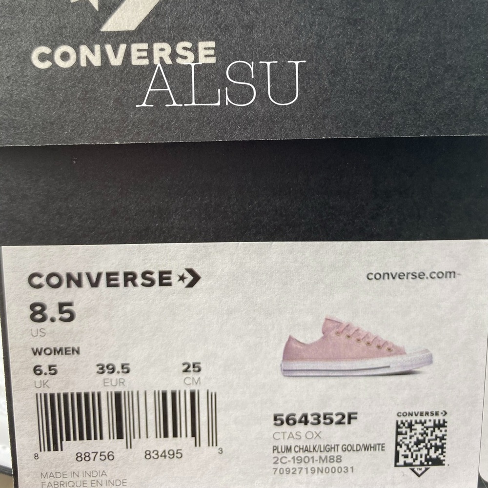 Converse Ctas Low Top Canvas Plum Chalk W AUTHENT - Picture 7 of 8